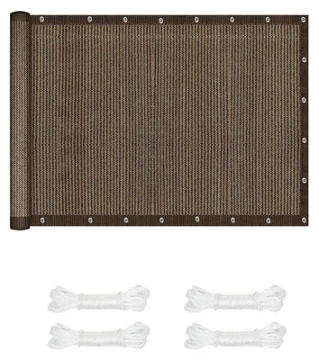 Obrázek produktu pro Sluneční clona, rozměry 90 x 160 cm, materiál: HDPE tkanina, vodoodpudivá, odolná proti větru, barva: hnědá