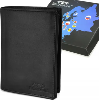 Produktbild von Schwarze Herren-Geldbörse aus Leder mit RFID-Schutz Beltimore