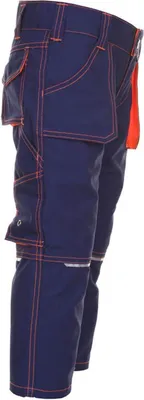Produktbild von PLANAM Kinder Arbeitshose JUNIOR 6111-marine/orange  Größe 122/128