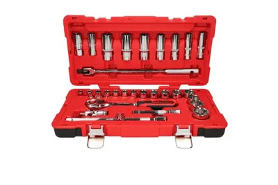 Produktbild von KS Tools 958.0630, Steckschlüssel-Satz, 1/2", Imperial, 30 Kopf/Köpfe, Chrom-Vanadium-Stahl, 5,87 kg