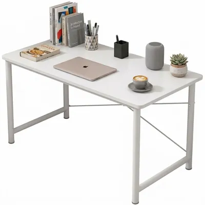 Image de Bureau d'ordinateur pour jeunes blanc moderne loft grand 100 cm