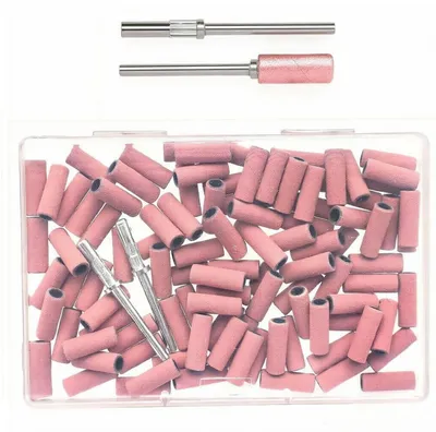 Produktbild von Schleifkappen Nagelfräser 240 Grit Rosa 100 Stück für Gelnägel Maniküre