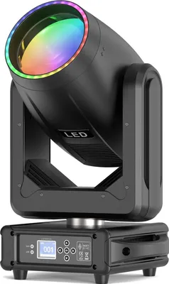 Zdjęcie produktu dla Ruchoma głowa LED 200 W - Oświetlenie sceniczne DMX - 16/22 kanały DMX512/RDM - 90-240 V - 1×200 W LED + 31×0,2 W RGB - Wtyczka EU