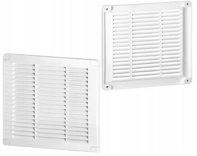 Imagen del producto de Rejilla de ventilación Virone VGS/L/350/W, fabricada en plástico ABS, de 200 x 200 mm, color blanco