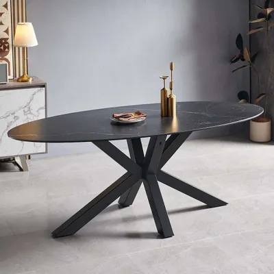 Produktbild von Milton & Oldbrook Esstisch 200 cm Avila Keramik Schwarz