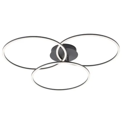 Produktbild von JUST LIGHT IVANKA LED Deckenleuchte Warmweiss 12W 3-fach Schwarz/Weiß 14539-18