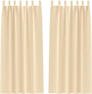 Obrázok produktu pre vidaXL Zatemňujúce závesy s krúžkami 2 ks krémové 225 x 140 cm