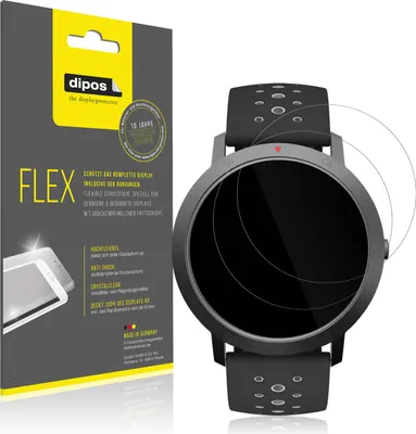 Produktbild von 2x Schutzfolie für Withings Steel HR 40mm Folie, 100% Displayabdeckung, dipos Flex