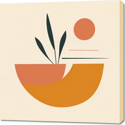 Obrázok produktu pre Obraz 90x90cm Minimalistický západ slnka