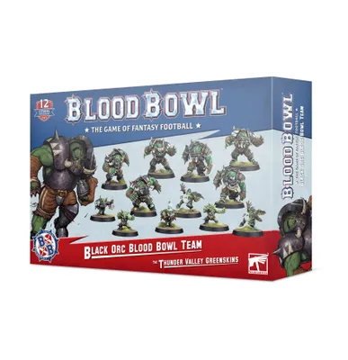 Produktbild von Games Workshop Black-Orc-Team für Blood Bowl: Die Thunder Valley Greenskins, Sammelfigur