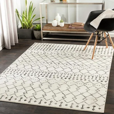 Produktbild von Geometrischer Teppich, 130 x 170 cm, geeignet für Esszimmer oder Wohnzimmer