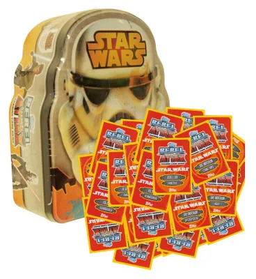 Obrázek produktu pro RA1 – Spar 10 – PRÁZDNÁ plechová krabička + 50 základních karet – Rebel Attax – Star Wars – série 1