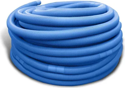 Produktbild von Schwimmbadschlauch NW 38 mm, Rollenlänge 50,8 m, Muffenabstand 1,54 m Blau