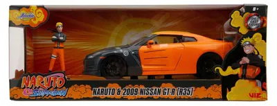 Image de Jada Toys Nissan GT-R 2009 - Voiture d'anime à l'échelle 1:24 - Modèle Naruto Shippuden