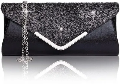 Produktbild von Elegante Damen-Clutch mit abnehmbarer Kette und Strass-Studsen für Abendgelegenheiten
