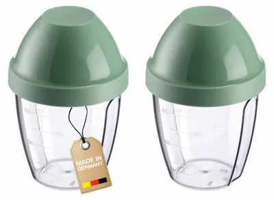 Produktbild von Westmark 2 Mix- und Schüttelbecher »Mix-Ei«, 0,25 l, mint-grün 308922EM
