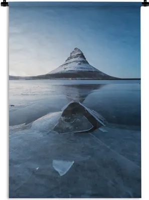 Produktbild von MuchoWow® Wandteppich Wandbehang Der Berg Kirkjufell auf Snaefellsnes in Island 90x135 cm Tapisserie Dekoration Wandtuch - Baumwolle - Wandskulptur