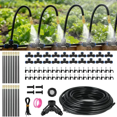 Immagine prodotto di Sistema di irrigazione da 38 metri, con 20 ugelli, a goccia, per giardino