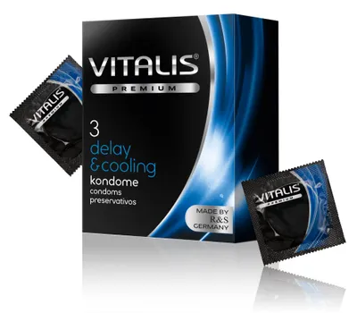 VITALIS Vitalis delay & cooling – opakowanie 3 prezerwatyw – zdjęcie 1