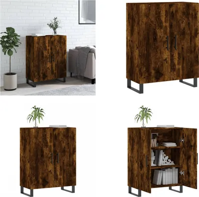 Obrázok produktu pre vidaXL Príborník smoke oak 69,5x34x90 cm materiál na báze dreva - Príborník - Príborníky - Skriňa - Úložná skriňa