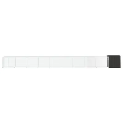 Obrázek produktu pro vidaXL Klec pro kuřata antracitová 1000x91x100 cm pozinkovaná ocel