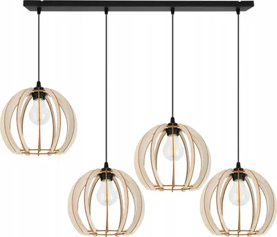 Produktbild von Moderne Led-Deckenhängelampe Aus Holz