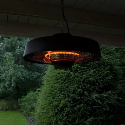 Immagine prodotto di Riscaldatore da esterno - Riscaldatore a infrarossi - Riscaldatore a soffitto - Riscaldatore sospeso - Potenza: 1500W
