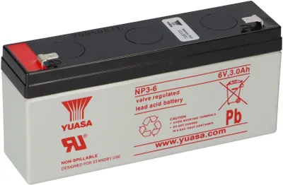 Zdjęcie produktu dla Yuasa Blei-Akku NP3-6 Pb 6V/3Ah Faston 4.8
