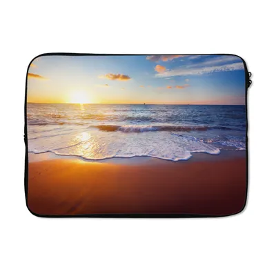 Produktbild von MuchoWow® Laptop Hülle 14 ZollStrand - Meer - Sonne - Horizont Laptoptasche - Laptoptasche - Stoßsicher - Schutzhaube