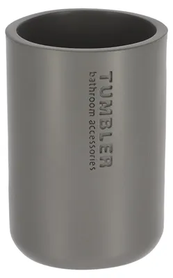 Produktbild von Tendance Zahnputzbecher grau Polyresin 7,5x7,5x10,7 cm Badezimmer Dekoration