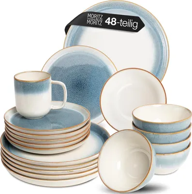 Produktbild von Moritz & Moritz Tarento 48tlg Geschirr Set für 12 Personen - Blau