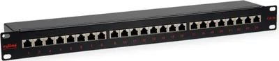 Produktbild von ROLINE 19-Zoll-Patchpanel 1 HE, 24 Ports, Cat.5e (Class D), schwarz