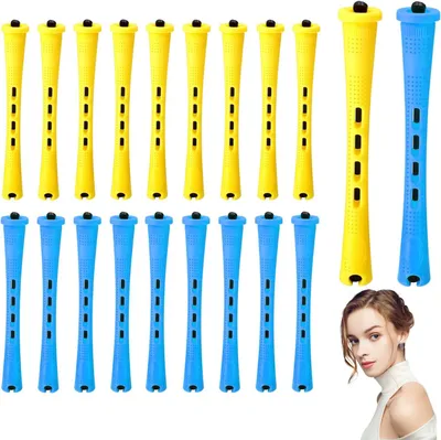 Produktbild von 20 Stück Kleine Dauerwellen Wickler,Dauerwellen Set, Lockenwickler Klein, Hair Rollers für Frauen, Lockenwickler Kurze Haare für Natürliche Haare Lange Kurze Haare Styling Tool