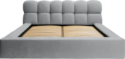 Produktbild von FEDVE Polsterbett Paulon aus Chenille-Stoff 160x200 cm, Grau
