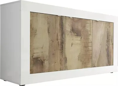 Immagine prodotto di Dmora Credenza Faustin 43x160x86h cm Bianco, Apertura Battente 3 Ante  Italy