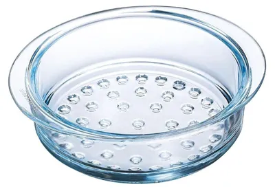 Image de Récipient en verre résistant à la chaleur, de 20 cm, pour la cuisine et la cuisson à la vapeur