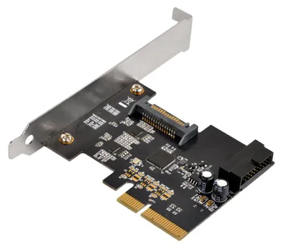 Obrázek produktu pro Silverstone ECU04-E, PCIe, USB 3.2 Gen 1 (3.1 Gen 1), Nízký profil, PCIe 2.0, 10 Gbit/s