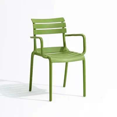 Produktbild von 4er-Set, Stapelbarer Esszimmerstuhl, Haushaltsstuhl, Stuhl mit Armlehnen, Gartenstuhl, Relaxstuhl, 52×44×85 cm /SUL52HW/