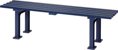 Produktbild von Gartenbank Kuba | 3-Sitzer | Blau | HxBxT 42x150x37cm | Witterungs- & UV-beständiger Kunststoff | Parkbank Sitzbank Außenbereich Garten Balkon Terrasse