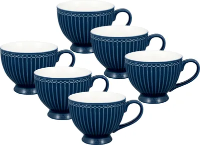 Produktbild von Greengate Alice Teetasse dark blue 0,4l Set6