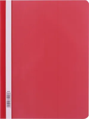 Produktbild von D.RECT Schnellhefter A4, 25 Stück, Kunststoff mit transparentem Vorderdeckel, Rot