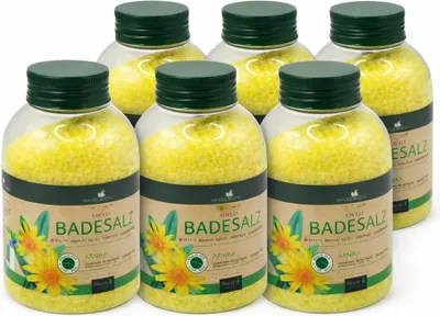 Produktbild von 6x 575 g Herbamedicus Badesalz Arnika Kräuter-Badesalz
