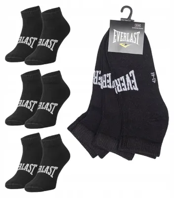 Produktbild von EVERLAST Herren Quarter Socken Baumwolle Schwarz 3er-Pack