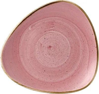 Produktbild von Churchill Stonecast Dreieckige Teller, Blütenrosa, 9 Zoll (12 Stück)