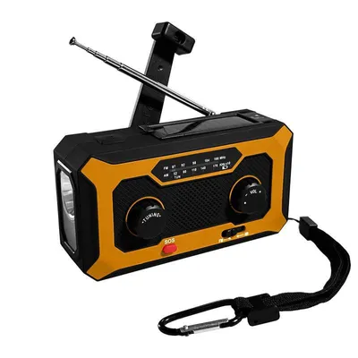 Produktbild von Solar radio,Selbstbetriebenes Kurbelradio mit LEDTaschenlampe,Notfallradio AM/FM Wetter Wind Up Radio mit 4000-mAh-Akku,Notbeleuchtung,Wiederaufladbar