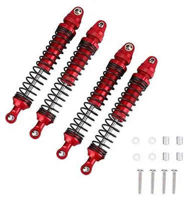 4er-Set RC-Schwingungsdämpfer, Aluminium, 110 mm, rot, 1:10