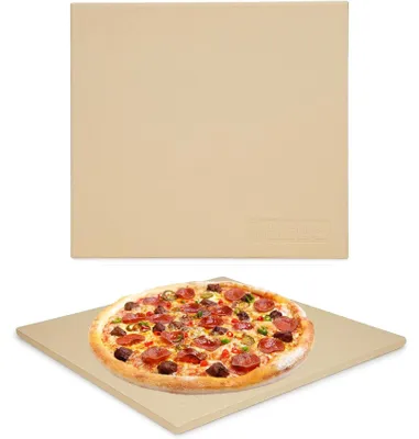 Pizzastein 33 cm, Cordierit, für Ofen und BBQ, 33x33 cm