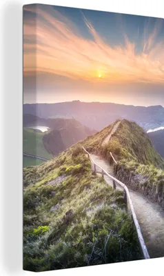 Zdjęcie produktu dla OneMillionCanvasses® - Obrazy na płótnie - 90x140 cm, Góry - Słońce - Natura, Dekoracja ścienna - Zdjęcie na płótnie - Obraz na drewnianej ramie - Dekoracja ścienna - Sypialnia