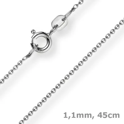 1-1mm-Rund-Ankerkette-585-Weißgold-45cm