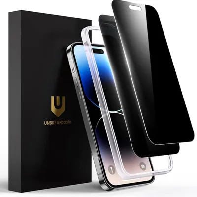 Obrázek produktu pro Ochranná fólie pro iPhone 14 Pro (6,1 palce) [2 kusy] [9H tvrdost] S ochranou soukromí, zabraňuje nahlížení, odolná proti poškrábání, bez bublin